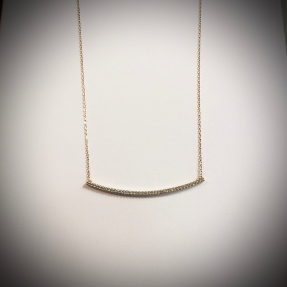 Rose gold plated with cz necklace - Picture 2 of 3